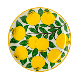 Ляган Риштанская Керамика 32см, плоский, Айва фото №1643819