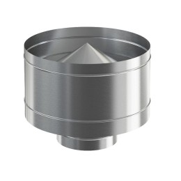 Оголовок нерж. 150/220 дефлектор оцинковка фото №1580323