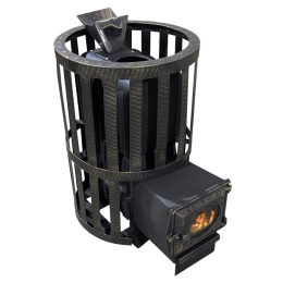 Печь Банная Чугунная Воевода 15, ДТ-3, Сетч.кожух, Закрытая каменка / ТПЗ фото №1579426