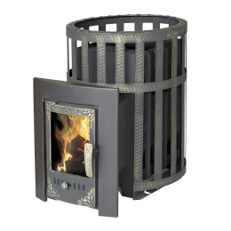 Печь-камин Банный Викинг 15, ДТ-4, Сетчатый кожух / ТПЗ фото №1580081