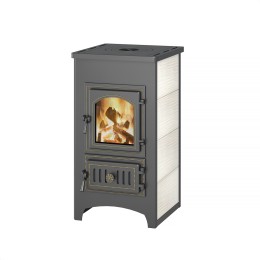 Печь-Камин ВЕЗУВИЙ ПК-01 (270) беж 9кВт (150м3) d115мм фото №1580102