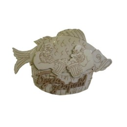 Табличка для бани "Будь здоров!" рыба, Банный Эксперт фото №1579985