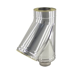 Тройник-сэндвич 115/200 - 45 нерж 1мм /нерж фото №1580182