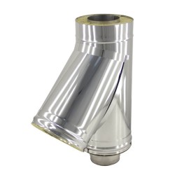 Тройник-сэндвич 150/220 - 45 нерж 1мм /нерж фото №1579483