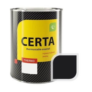 Эмаль термостойкая Церта черная (800) 0,8кг