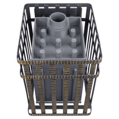 Печь Банная Чугунная Гроза 18 М Сетка фото №1580111
