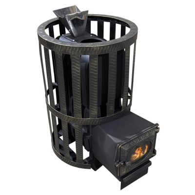 Печь Банная Чугунная Воевода 15, ДТ-3, Сетч.кожух, Закрытая каменка / ТПЗ фото №1579426