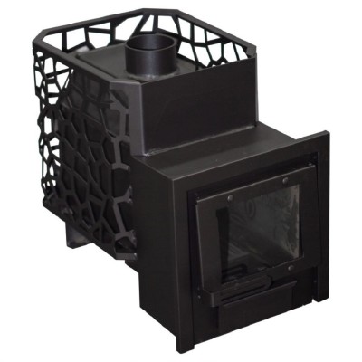 Печь Банная "РАДА в Сетке" 14М 6мм / Дверца ДСС открытое стекло Рада фото №1580055