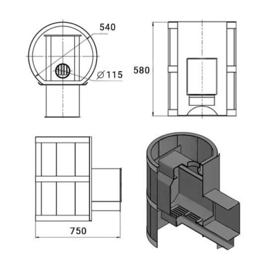 Печь Банная ВЕЗУВИЙ Лава 12 (ДТ-3) фото №1579945