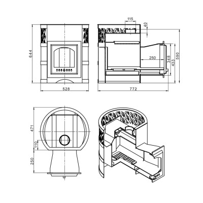 Печь Банная ВЕЗУВИЙ Лава 16 (210) фото №1580089