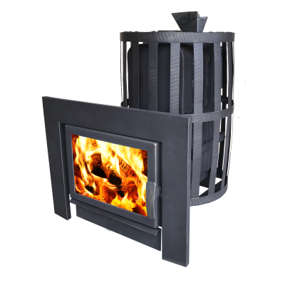 Печь-камин Банный Чугунный Воевода 20, ДТ-2, Сетчатый кожух, Закрытая Каменка / ТПЗ фото №1580068