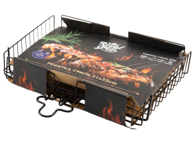 Решетка-гриль ROYAL GRILL глубокая с антиприг.покрытием, съемная ручка 31х33см фото №1643852