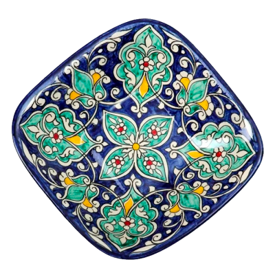 Салатница квадратная Риштанская Керамика 19см, микс фото №1642645