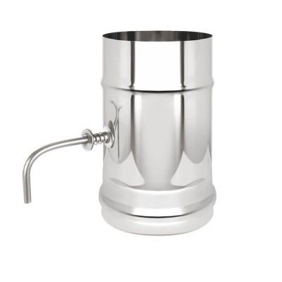 Шибер-задвижка поворотная 200 нерж 0,20м фото №1579862